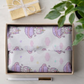 Papier Mousseline Unicornes sur les planètes Motif spatial magique (Cadeau)