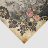 Papier Mousseline Unique Elégant Asiatique Gothique Girl Jardin Flor (Détail)