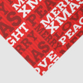 Papier Mousseline Unique Red Non-Traditional Christmas Script  (Détail)
