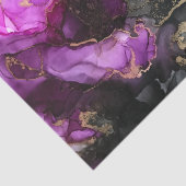 Papier Mousseline Unique violet noir or Abstrait (Détail)