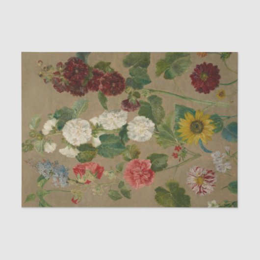 Papier Mousseline Untited Flowers 3 par Follower of Eugene Grasset (Recto)