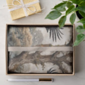 Papier Mousseline USA Bald Eagle flyies among the tree in a forest (Cadeau)