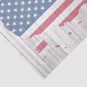 Papier Mousseline USA Flag Map Wood Decoupage Tissus Paper (Détail)