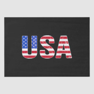 Papier Mousseline USA T Chemise Patriotique Drapeau Américain Hommes