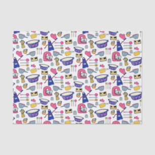 Papier Mousseline Ustensiles de cuisine lumineux motif Chef Boulange