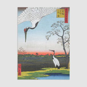 Papier Mousseline Utagawa Hiroshige - Minowa, Kanasugi, Mikawashima