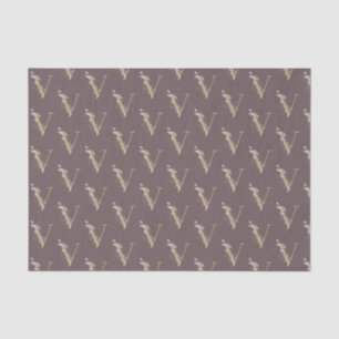 Papier Mousseline V Monogramme Floral