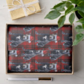 Papier Mousseline Vacances Bluenose Pitbull Chien Rouge Plaid Noël (Cadeau)