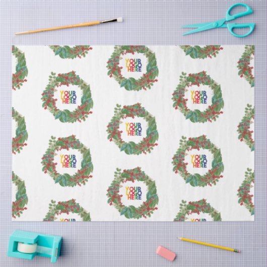 Papier Mousseline Vacances Courrier Logo d'affaires Noël (Artisanat)