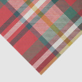 Papier Mousseline Vacances de Noël rustiques Rouge et Vert Plaid (Détail)