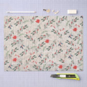 Papier Mousseline vacances décoratif fleuri (Artisanat)