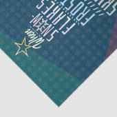 Papier Mousseline Vacances d'hiver Noël Arbre de neige Poème (Détail)