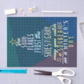 Papier Mousseline Vacances d'hiver Noël Arbre de neige Poème (Artisanat)