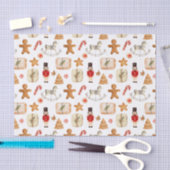 Papier Mousseline Vacances d'hiver Noisette Motif biscuit (Artisanat)