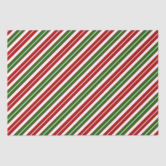 Papier Mousseline Vacances Grandes Noël rouge, blanc et vert (Recto)