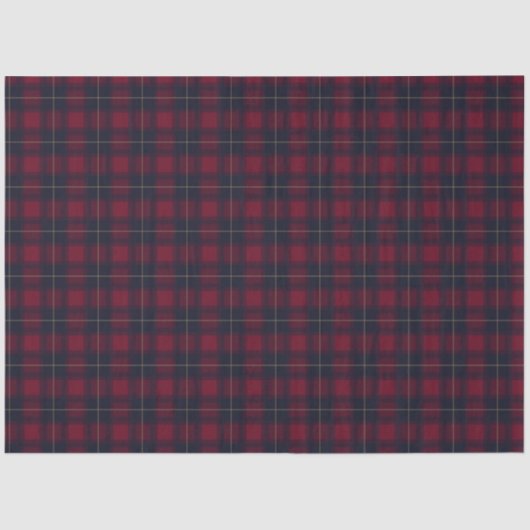 Papier Mousseline Vacances Red Plaid (Recto)