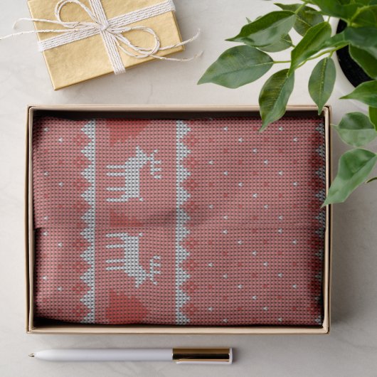 Papier Mousseline Vacances Rouges (Cadeau)