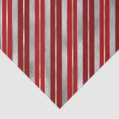 Papier Mousseline Vacances Silver Foil et Red Christmas Stripes (Détail)