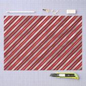 Papier Mousseline Vacances Silver Foil et Red Christmas Stripes (Artisanat)