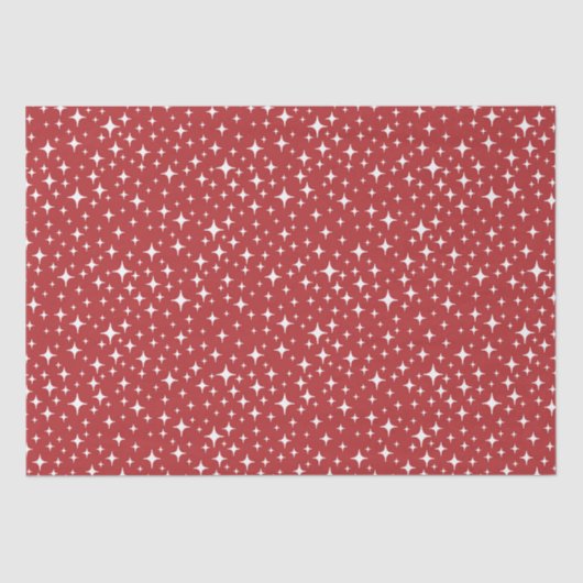 Papier Mousseline Vacances Simple Étoile Glimmers Rouge (Recto)