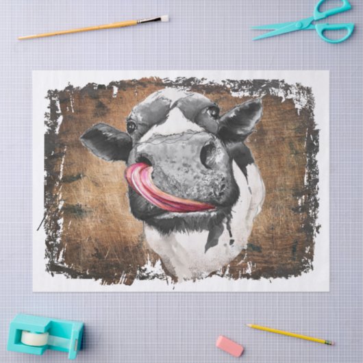 Papier Mousseline Vache (Artisanat)