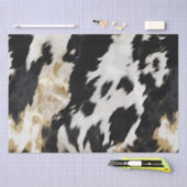 Papier Mousseline Vache blanche noire (Artisanat)