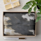 Papier Mousseline Vache blanche noire (Cadeau)