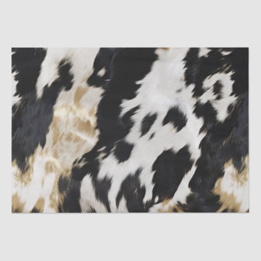 Papier Mousseline Vache blanche noire (Recto)