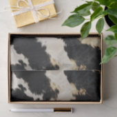 Papier Mousseline Vache blanche noire (Cadeau)