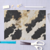 Papier Mousseline Vache blanche noire (Artisanat)