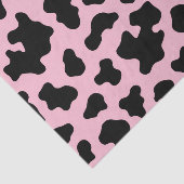 Papier Mousseline Vache blanche noire et rose Imprimer (Détail)