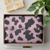 Papier Mousseline Vache blanche noire et rose Imprimer (Cadeau)