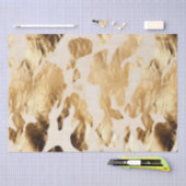 Papier Mousseline Vache blanche sud-ouest en or (Artisanat)