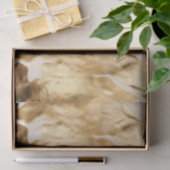 Papier Mousseline Vache blanche sud-ouest en or (Cadeau)