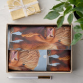 Papier Mousseline Vache bleu (Cadeau)