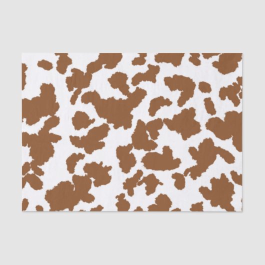 Papier Mousseline Vache Brown Et Blanche Cacher Motif fourrure (Recto)