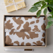Papier Mousseline Vache Brown Et Blanche Cacher Motif fourrure (Cadeau)