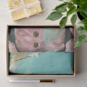 Papier Mousseline Vache chic Shabby dans une découpage pastel douce (Cadeau)