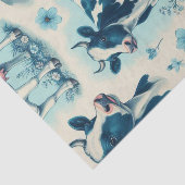 Papier Mousseline Vache de ferme vintage sans joint (Détail)