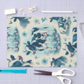 Papier Mousseline Vache de ferme vintage sans joint (Artisanat)