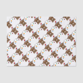 Papier Mousseline Vache de Noël