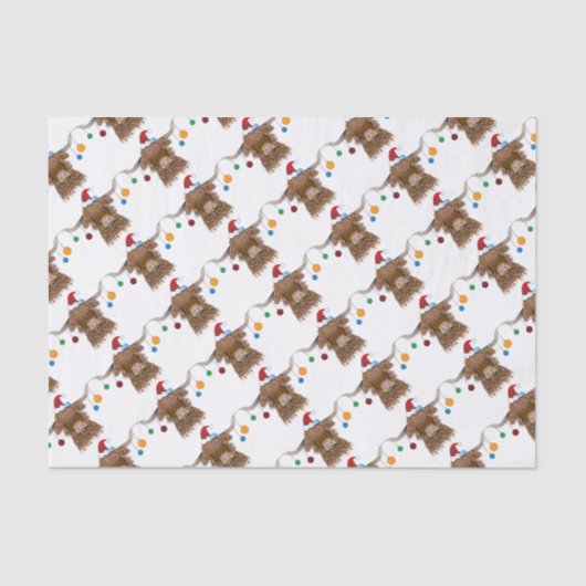 Papier Mousseline Vache de Noël (Recto)