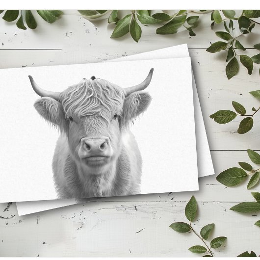 Papier Mousseline Vache des Highlands Adorable 