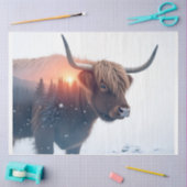 Papier Mousseline vache des Highlands en double exposition (Artisanat)