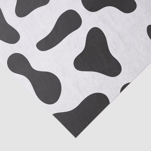 Papier Mousseline Vache douce noir et blanc (Détail)