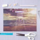 Papier Mousseline Vache enlevée par art d'imaginaire d'aliens (Artisanat)