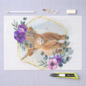 Papier Mousseline Vache florale écossaise (Artisanat)