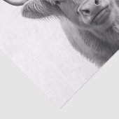 Papier Mousseline Vache Highland adorable (Détail)