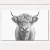 Papier Mousseline Vache Highland adorable
