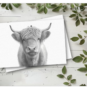 Papier Mousseline Vache Highland adorable